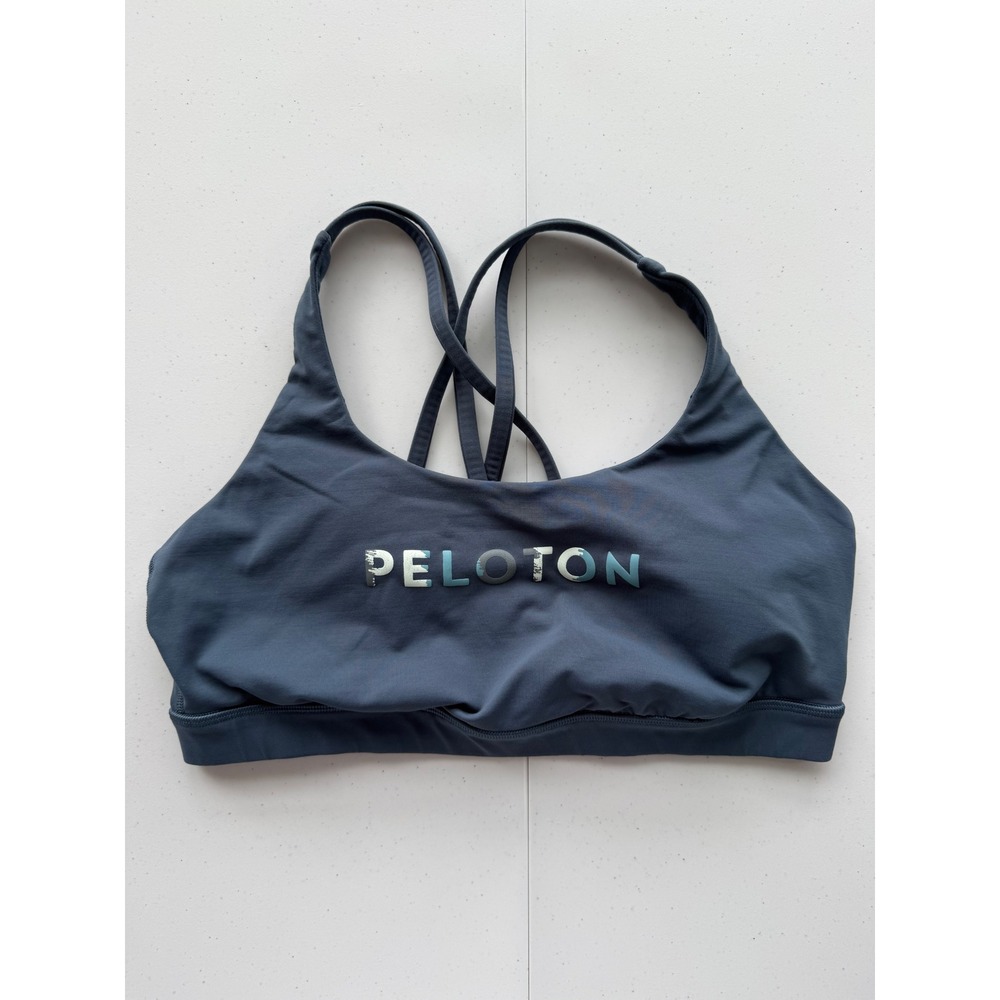 Lululemon x Peloton Energy Sports Bra Ride Run Train Alberta Lake Size 10 Blue